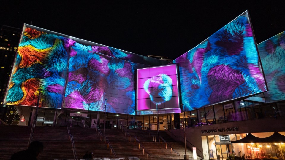 Novatech Vivid Sydney event video projection wall