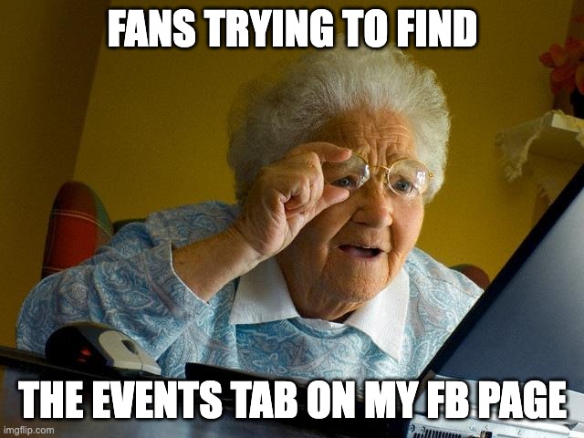 Where is my facebook business page event tab