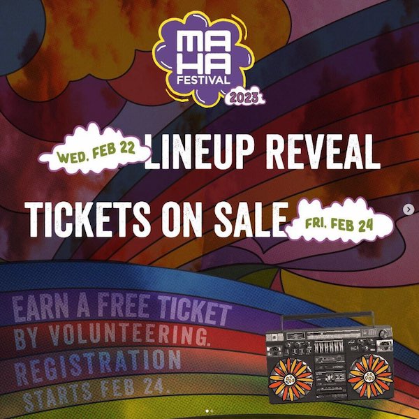 Social Media Post Example for a music festival lineup reveal