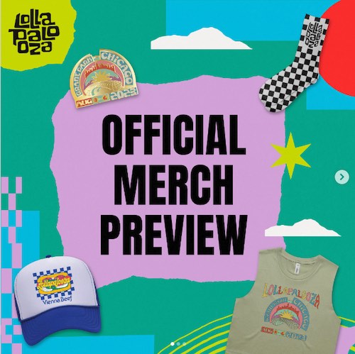 Merch, anyone? Check out what's in store at the #Lolla store this weekend, located next to Buckingham Fountain 😮‍💨