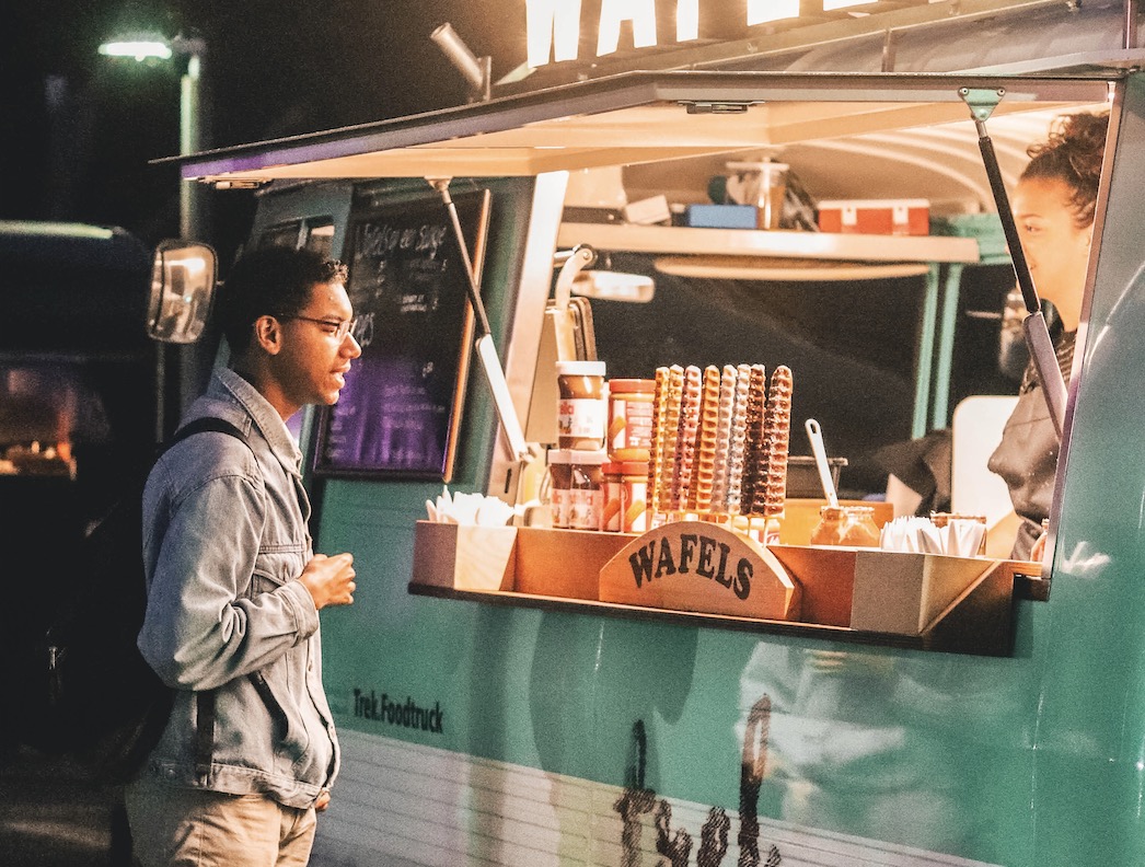 Local food truck during local cuisine festival event