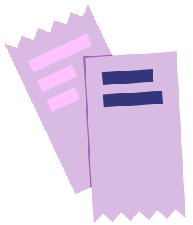 Illustration of two purple tickets