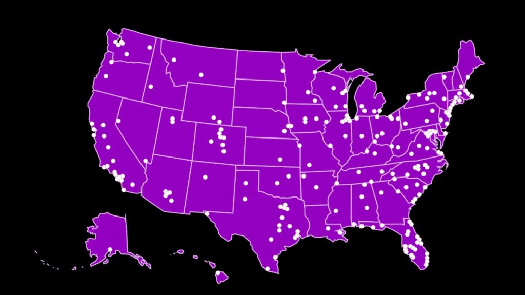 Event Vesta Market Map of Cities September 2024